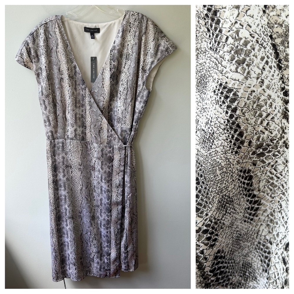 The Limited snakeskin print wrap dress